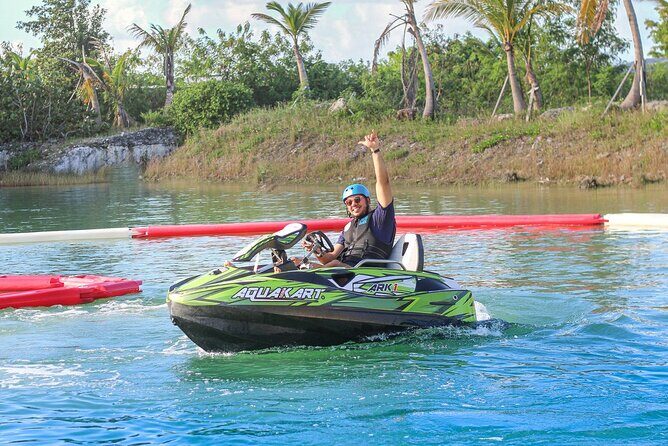 Aqua Adventure: Jet Ski + Aqua Karts - Zipline, Inflatable Obstacle Course, and the Donut Ride