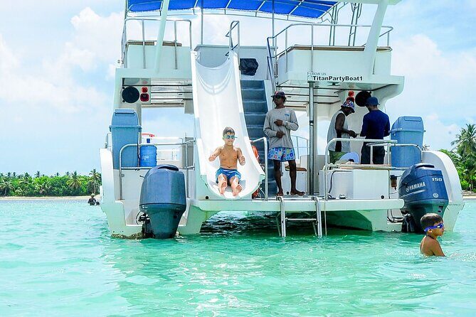 Party Boat Punta Cana - On board: catamaran cruise, slide fun, music, and the open bar