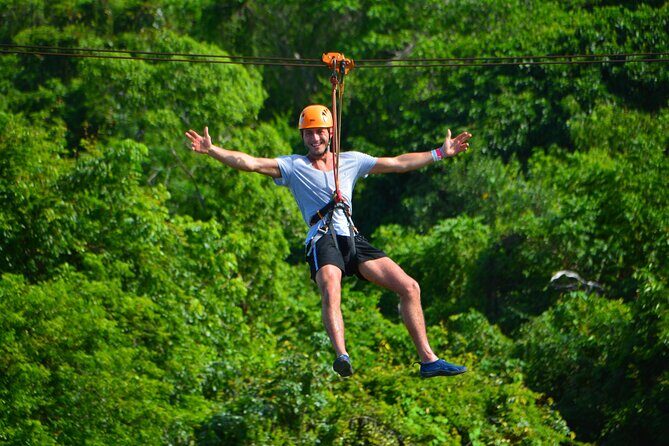 Zipline Mega Splash at Bavaro Adventure Park - The guides: bilingual, upbeat, and big on safety